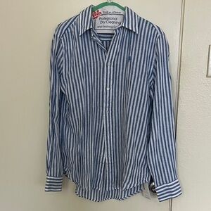 Polo Ralph Lauren Blue and White Striped Shirt